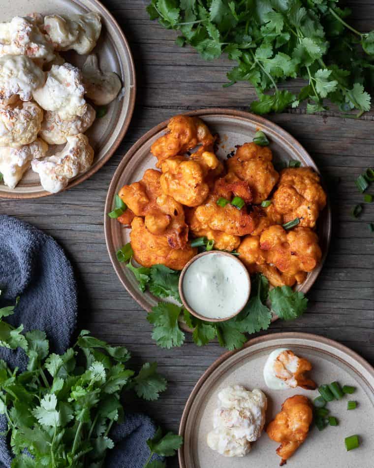 How to make Cauliflower Wings 2 ways, Crispy, oilfree! AtMyTable
