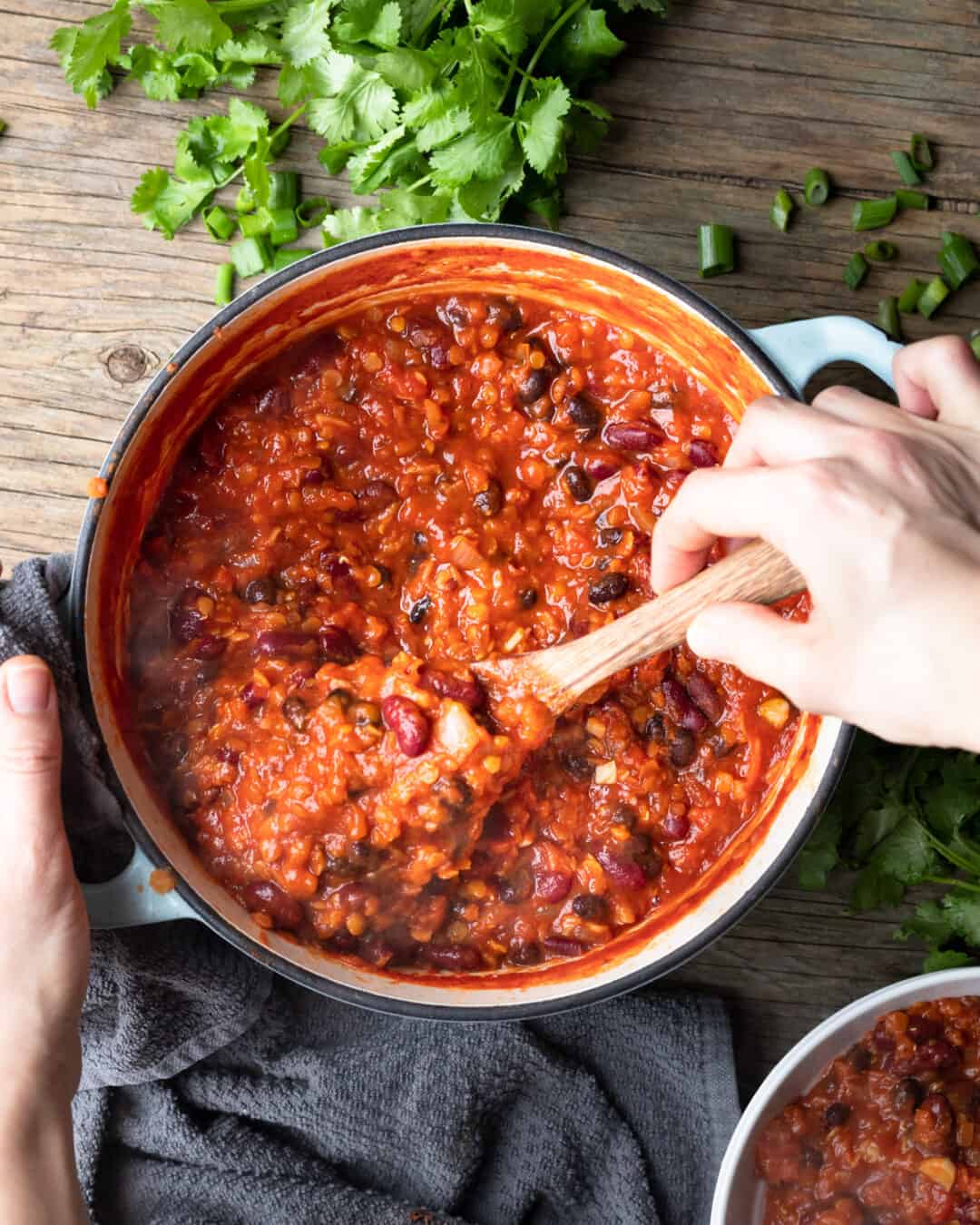 Easy Stovetop Chili Recipe (Vegan Homestyle Chili) AtMyTable