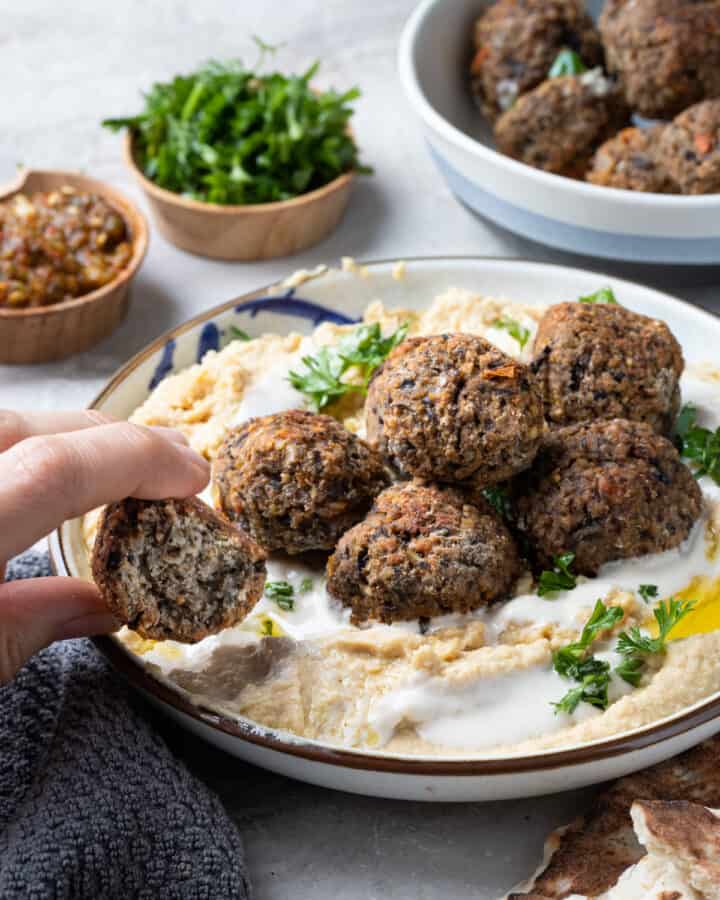 Vegan Eggplant Meatballs (substitute for eggs) AtMyTable