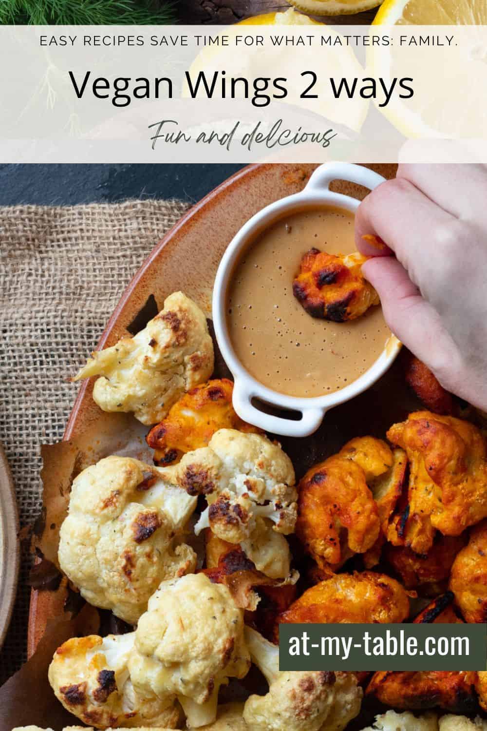 GlutenFree Vegan Wings 2 Ways Buffalo Sauce & Salt and Vinegar