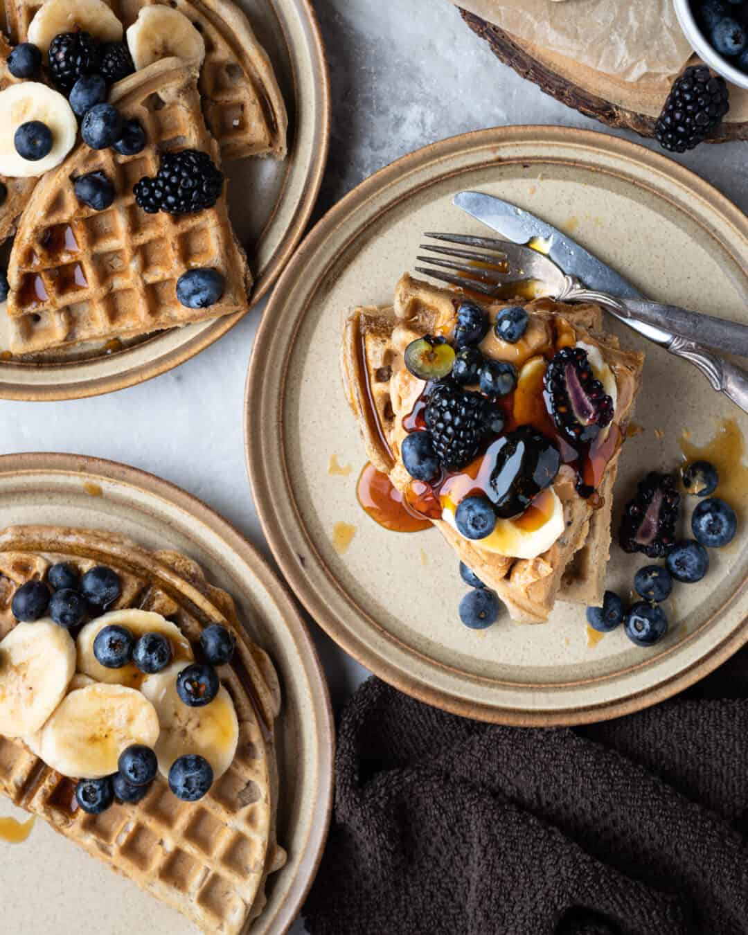 Fluffy Dairy Free Belgian Waffles (Vegan & GlutenFree) AtMyTable