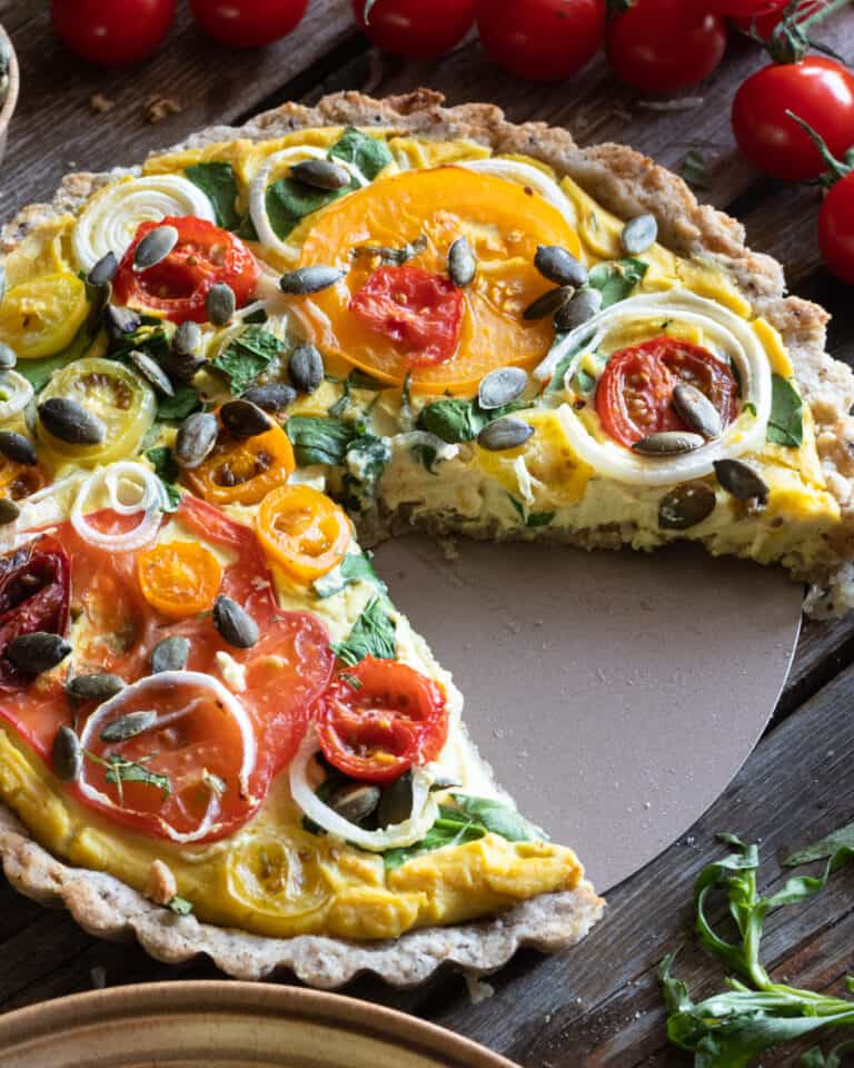 Easy Vegan Quiche Recipe (Gluten Free Crust) AtMyTable