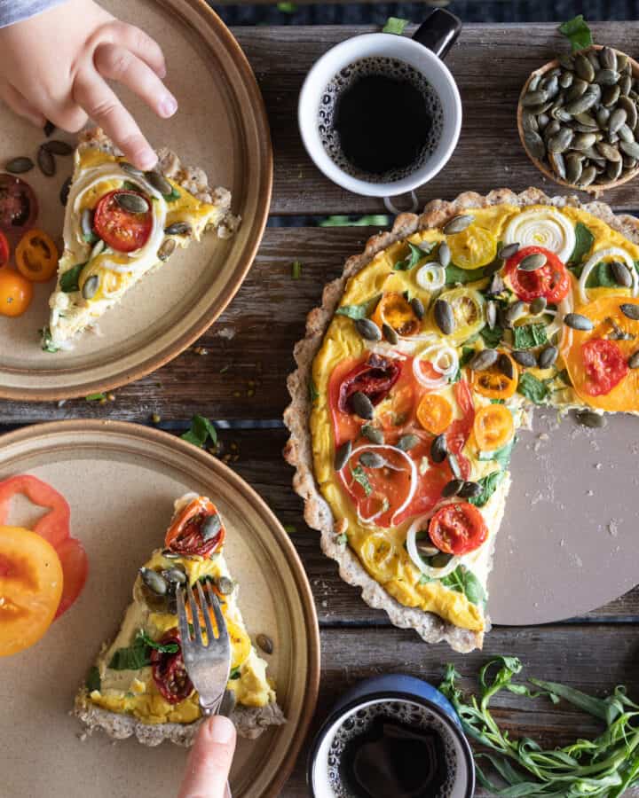 Easy Vegan Quiche Recipe (Gluten Free Crust) AtMyTable