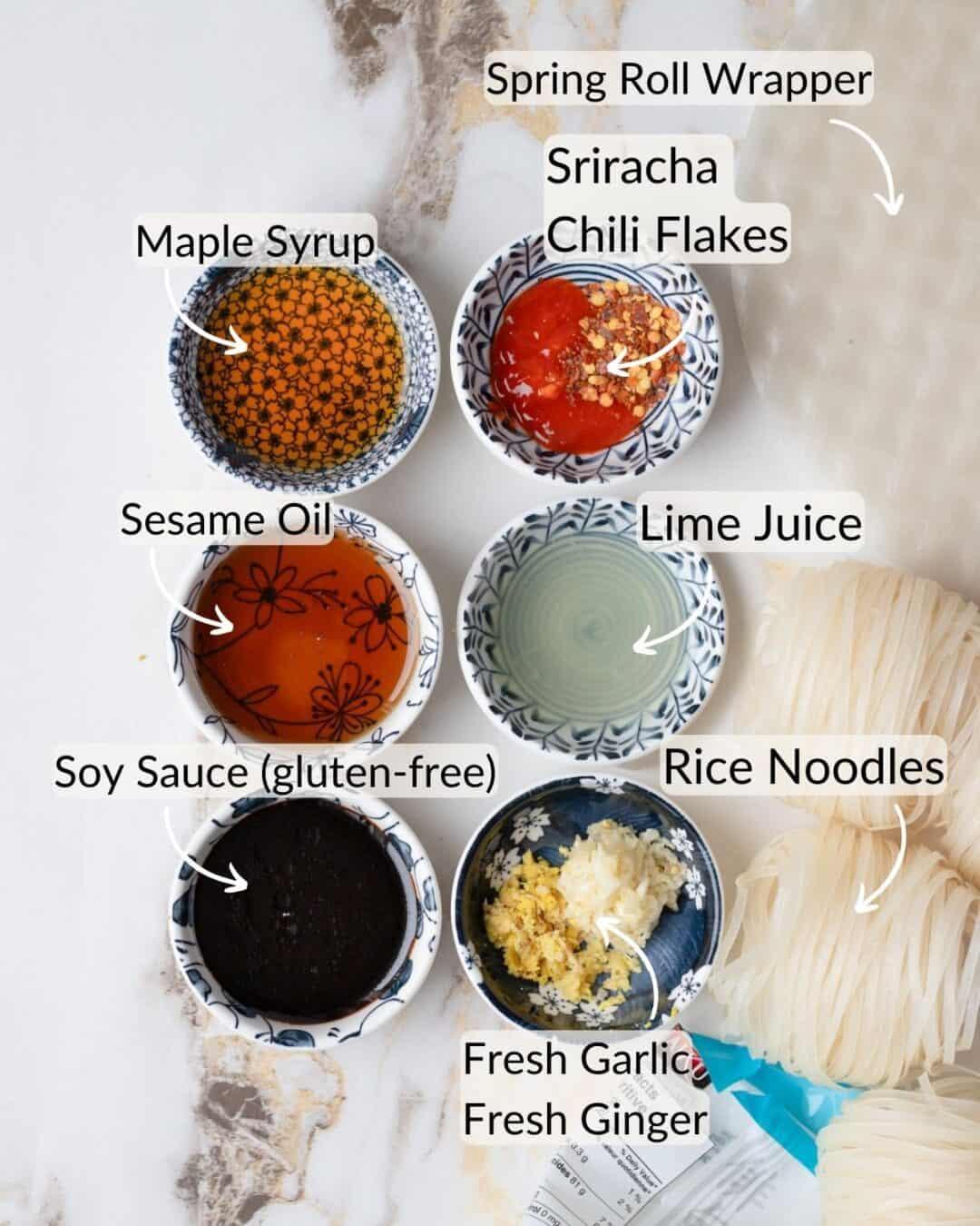 Easy Spicy Noodle Spring Rolls with Chili Lime Sauce (Gluten-Free