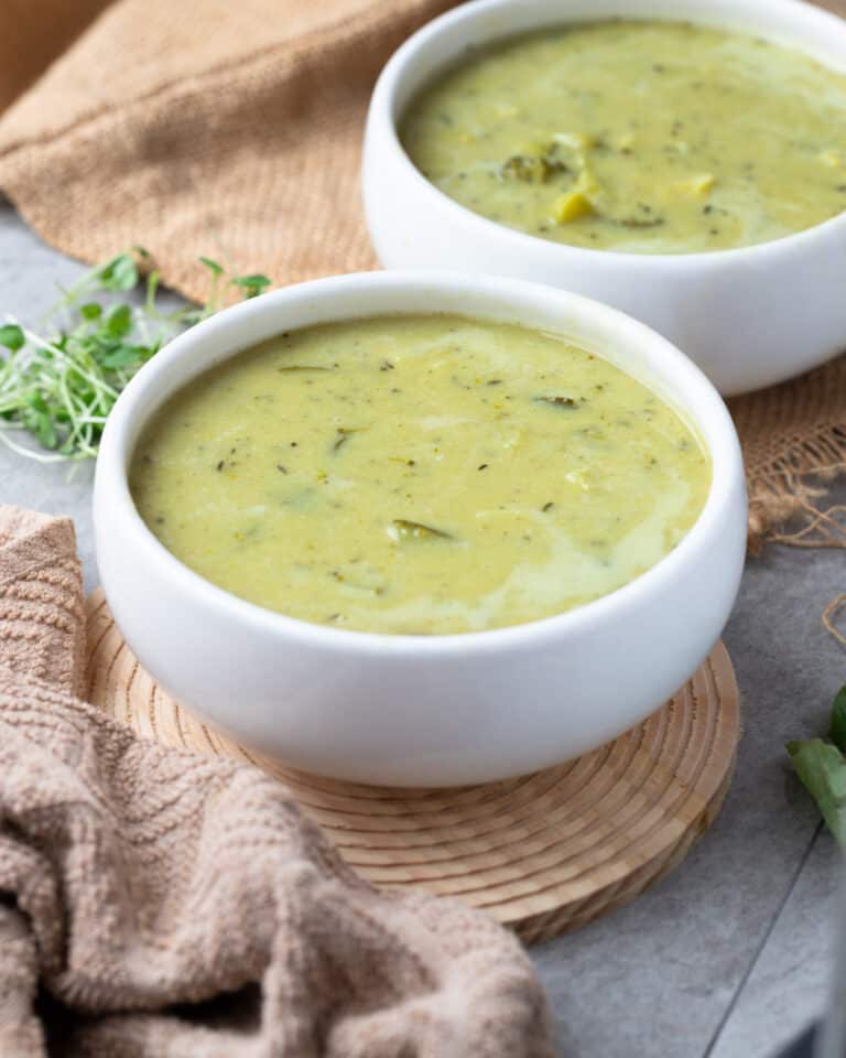 Quick Creamy Broccoli Zucchini Soup (Instant Pot Option) AtMyTable