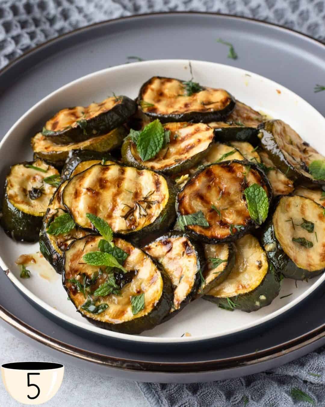 Easy Roasted Zucchini Antipasti (Gluten-Free &amp; Vegan) - AtMyTable