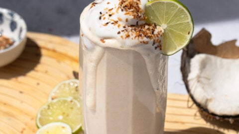 Toasted Coconut Shake with Lime (Thick and Creamy)